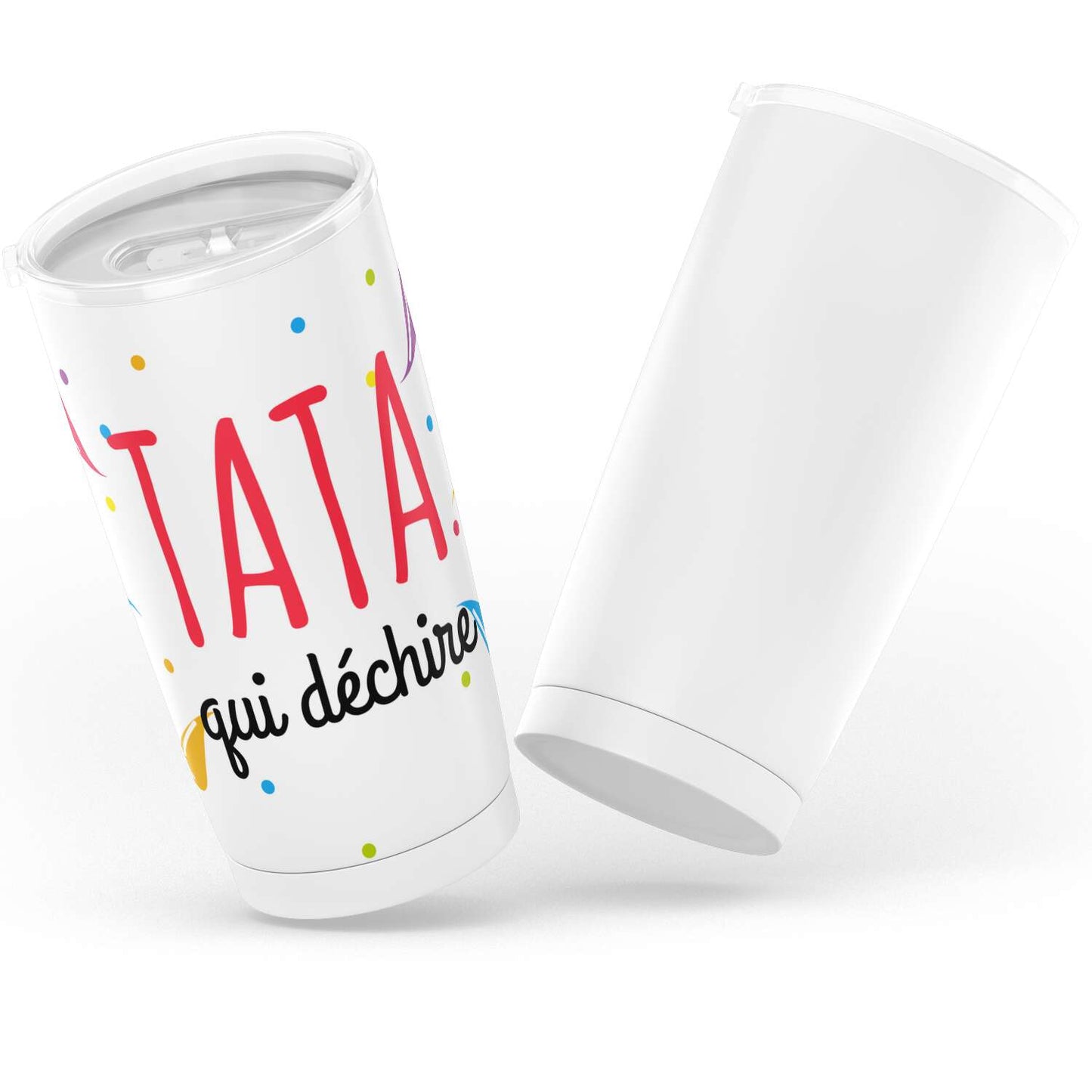 Gobelet Tata qui déchire en acier inoxydable | Subliminator