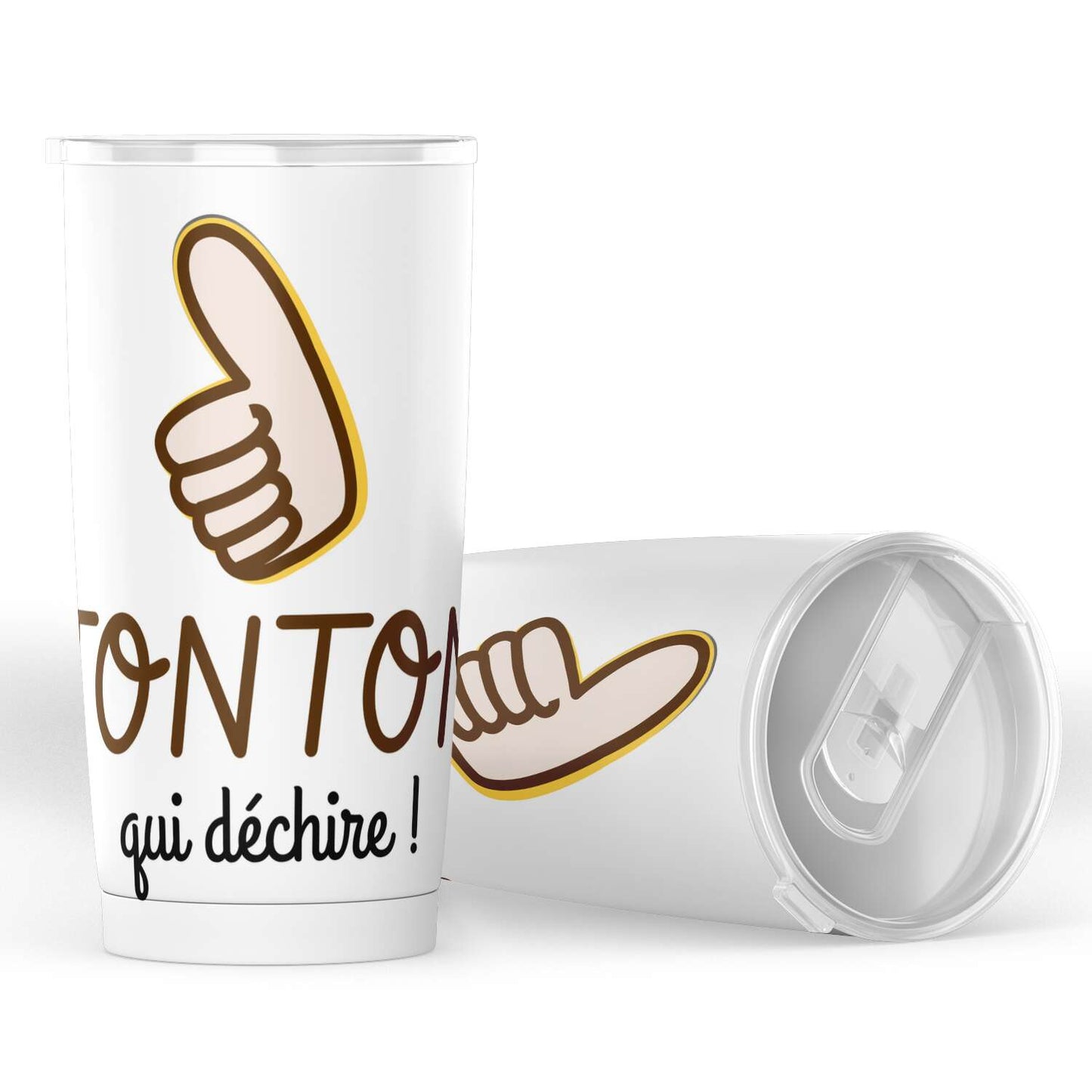 Gobelet Tonton qui déchire en acier inoxydable