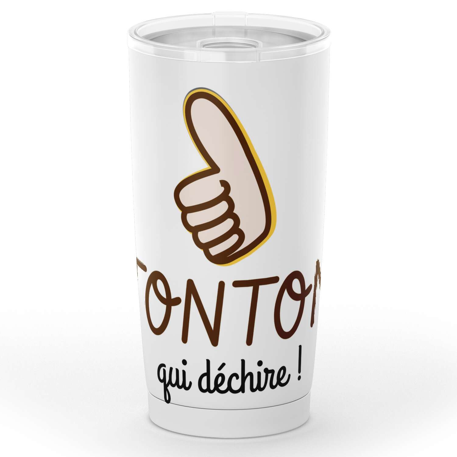 Gobelet Tonton qui déchire en acier inoxydable