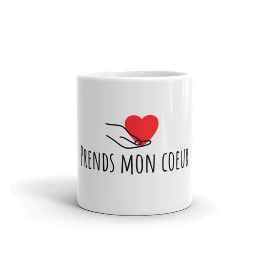 Mug amoureux "Prends mon coeur"