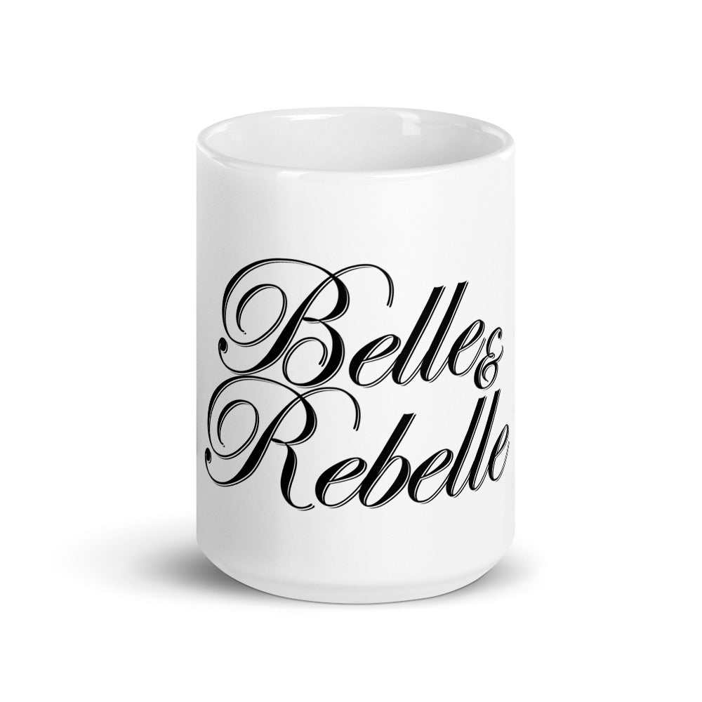 Mug Blanc Brillant "Belle & Rebelle"