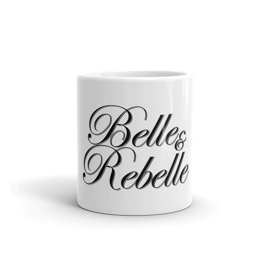 Mug Blanc Brillant "Belle & Rebelle"