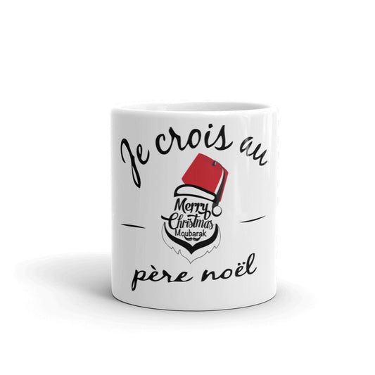 Mug Blanc Brillant Je crois au père Noël | vadormirva.com