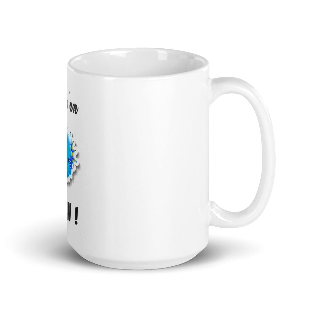 Mug Blanc Brillant "Je m'en fish"