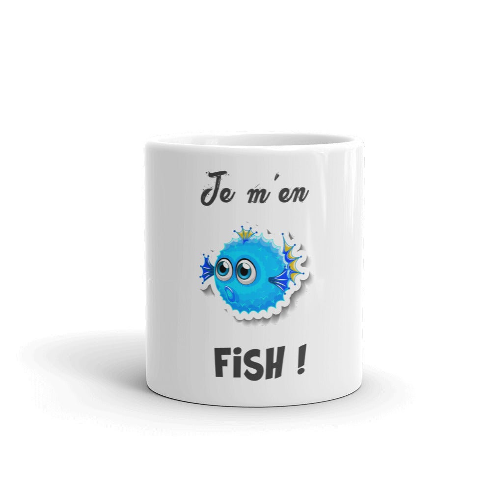 Mug Blanc Brillant "Je m'en fish"