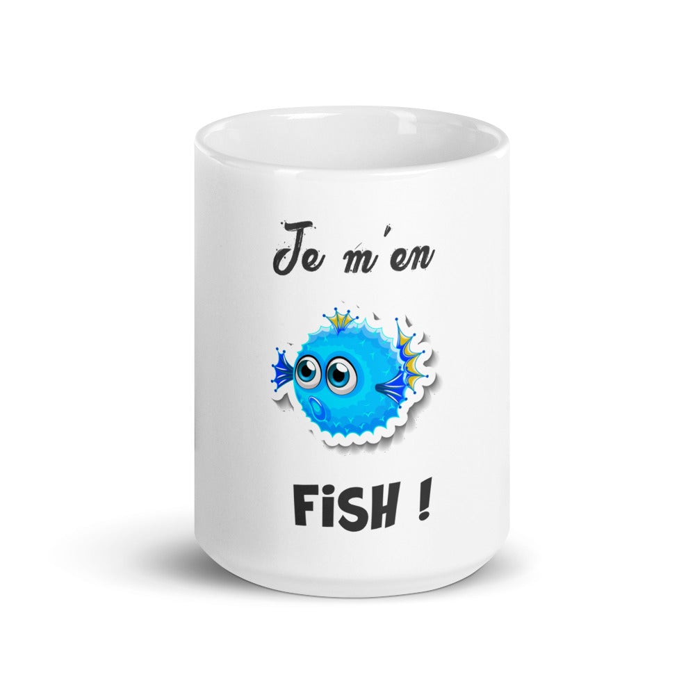 Mug Blanc Brillant "Je m'en fish"