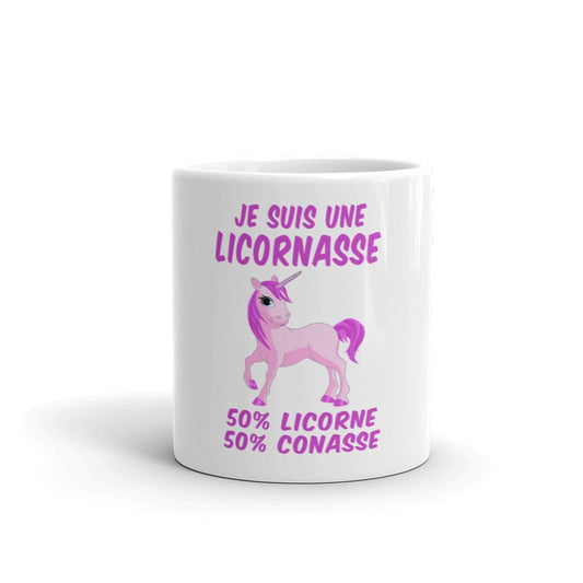 Mug Blanc Brillant "Je suis une Licornasse.."