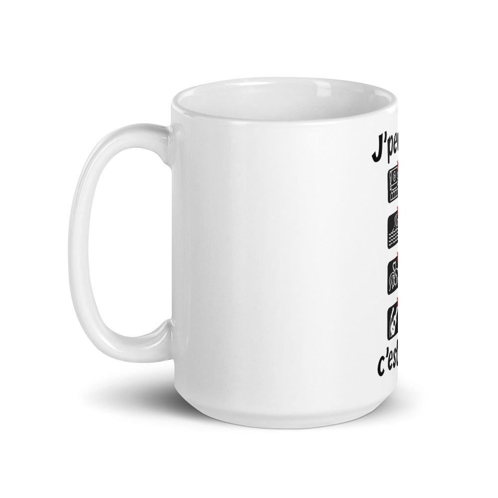 Mug Blanc Brillant j'peux plus c'est covid 