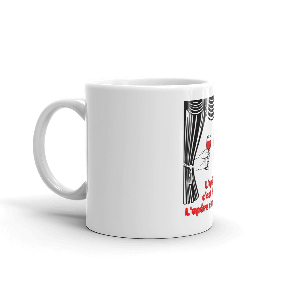 Mug Blanc Brillant "l’opéra c’est bien, l’apéro c’est mieux"