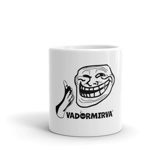 Mug Blanc Brillant Trollface vadormirva