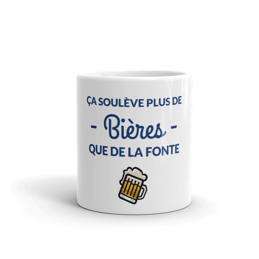Mug "ça soulève plus de bière que de la fonte"