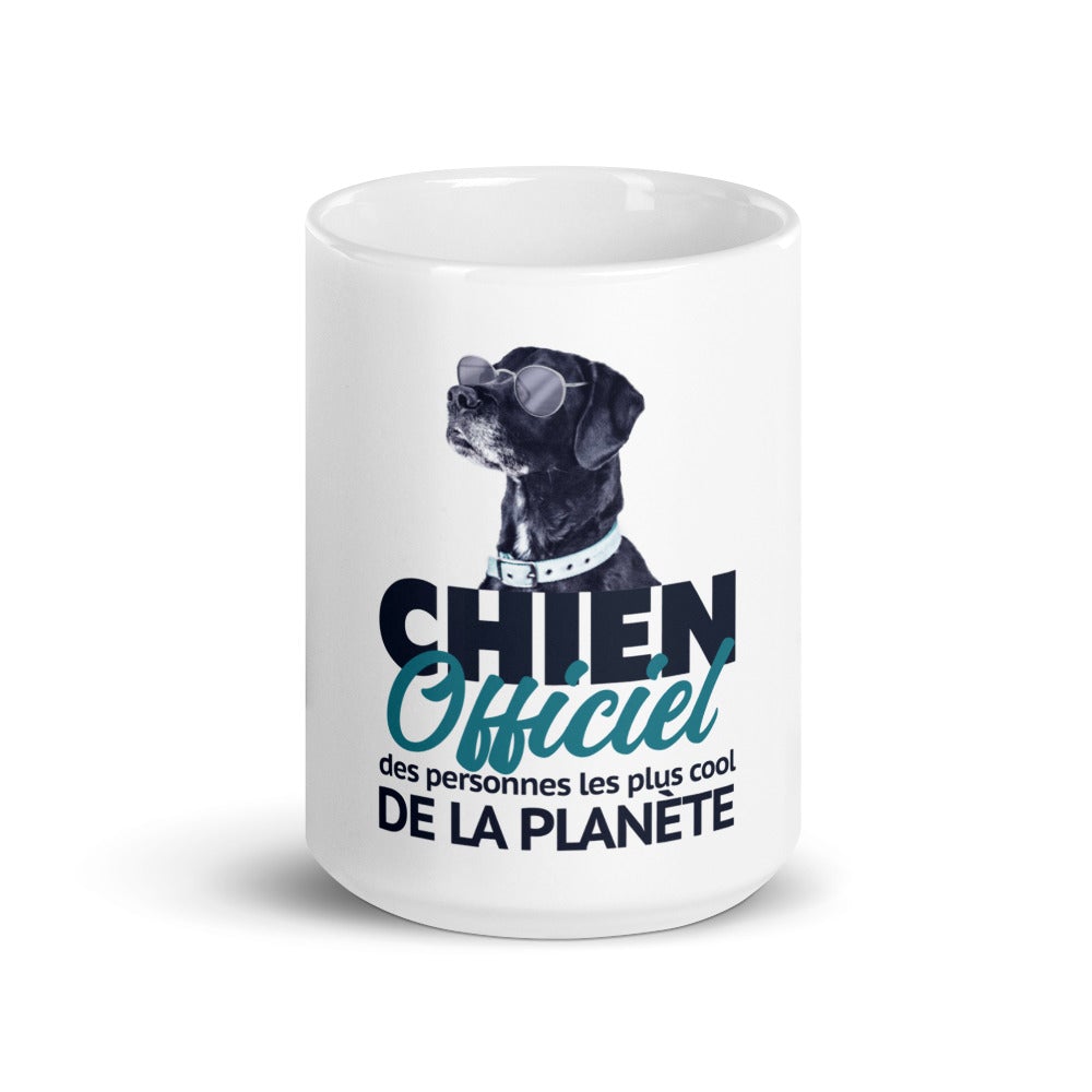 Mug Chien Dogue Allemand, "CHIEN OFFICIEL DES PERSONNES LES PLUS COOL DE LA PLANÈTE"