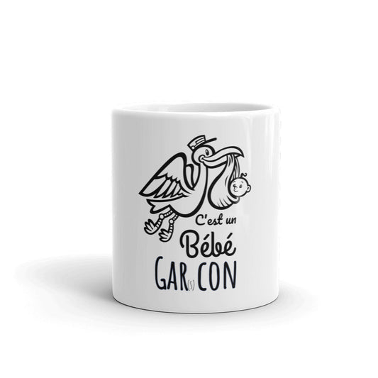 Mug gars con "c'est un bébé gars con"