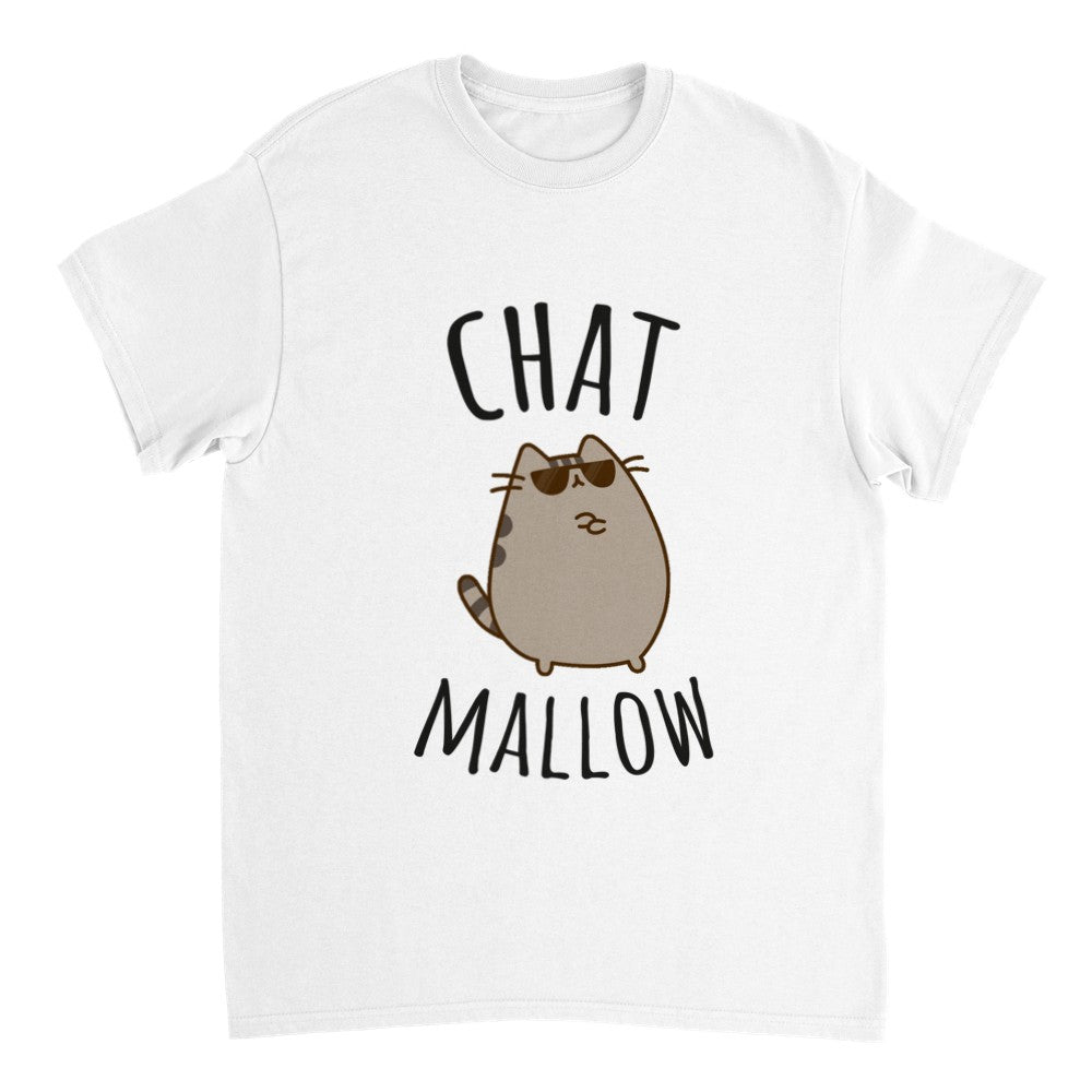 T-shirt chat "ChatMallow" t-shirt chat homme, t-shirt chat femme