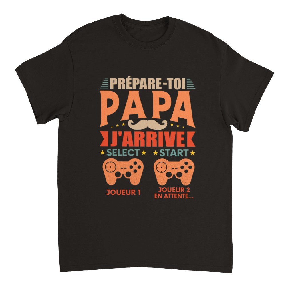 T-shirt papa gamer unisexe épais
