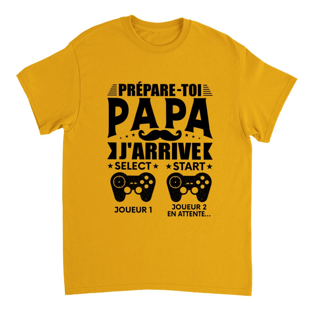 T-shirt papa gamer unisexe épais