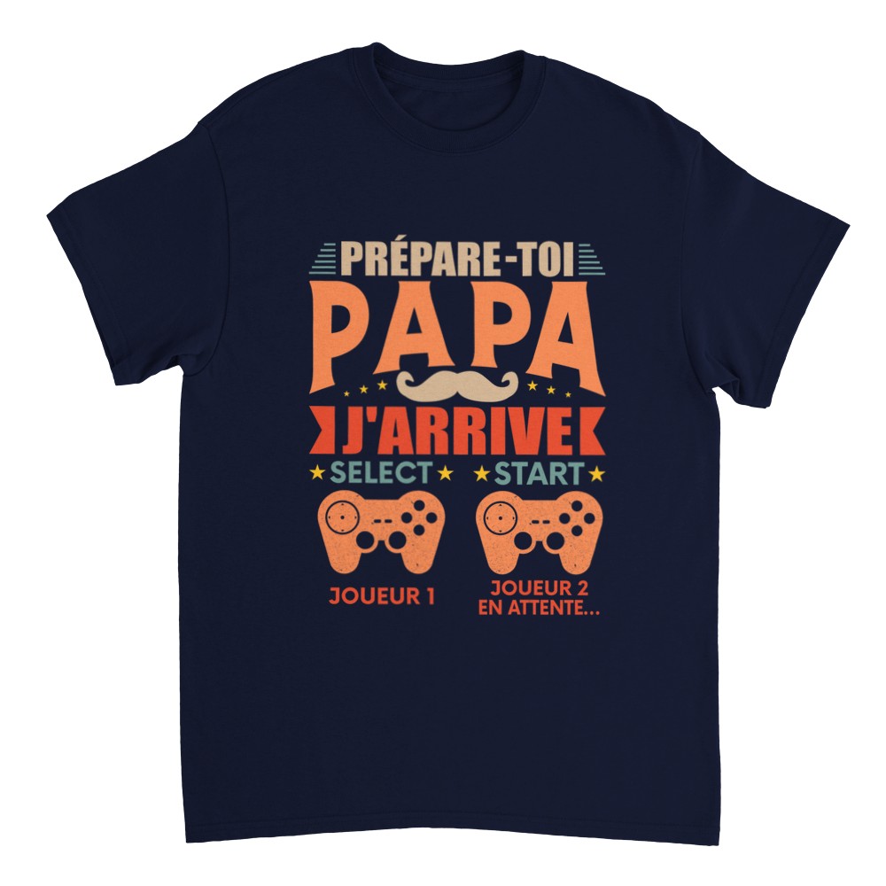 T-shirt papa gamer unisexe épais