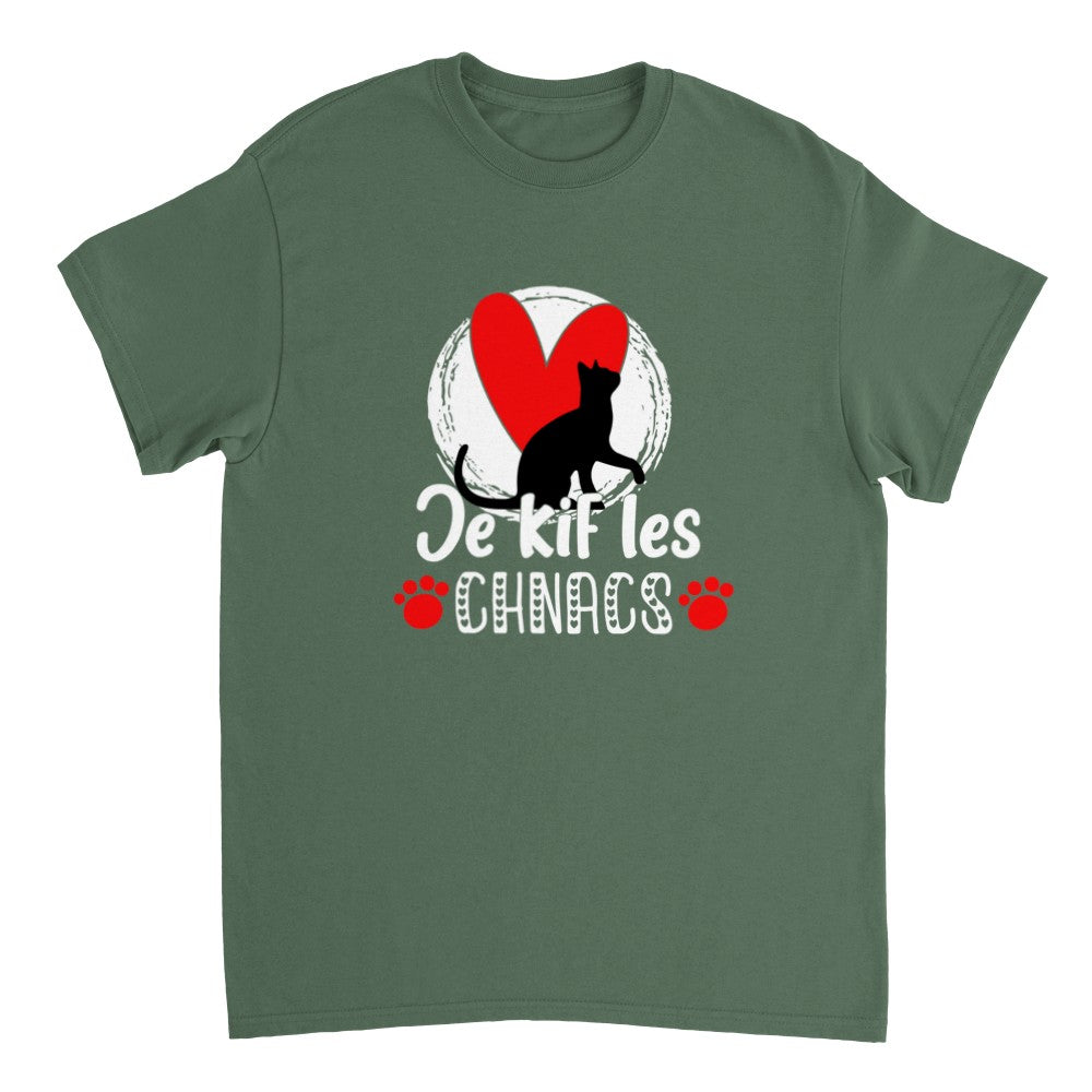 T-shirt je kif les chats
