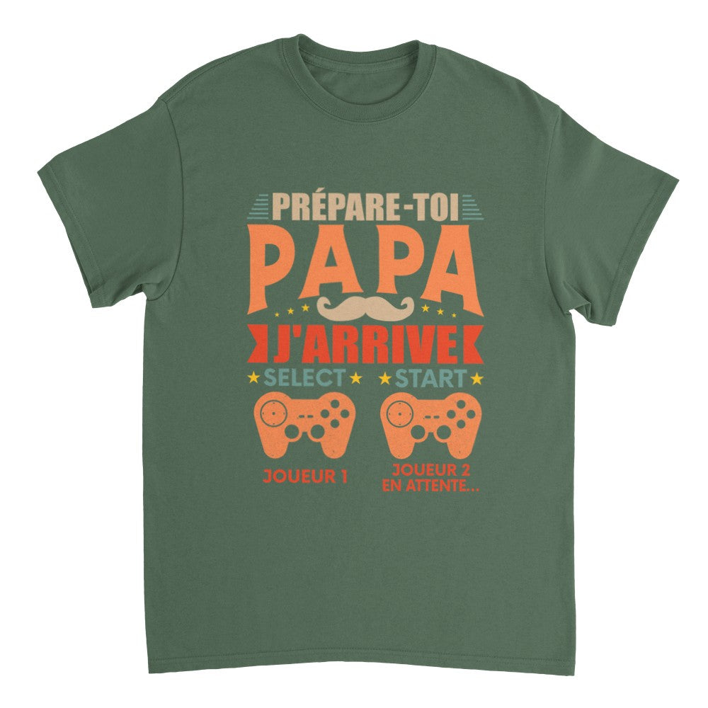 T-shirt papa gamer unisexe épais