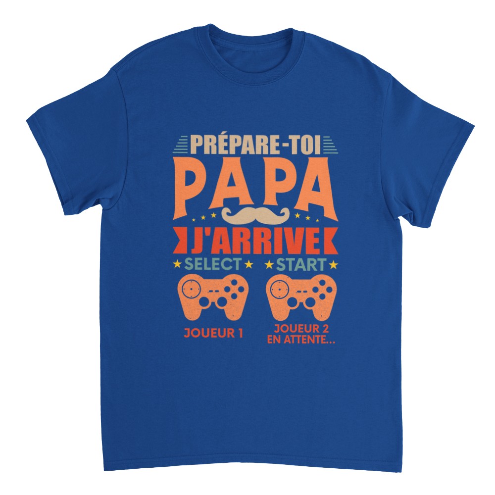 T-shirt papa gamer unisexe épais