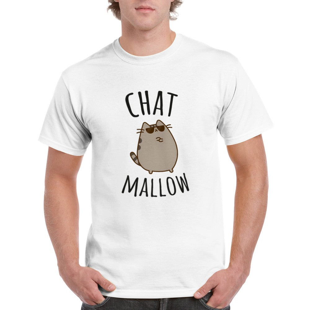 T-shirt chat "ChatMallow" t-shirt chat homme, t-shirt chat femme