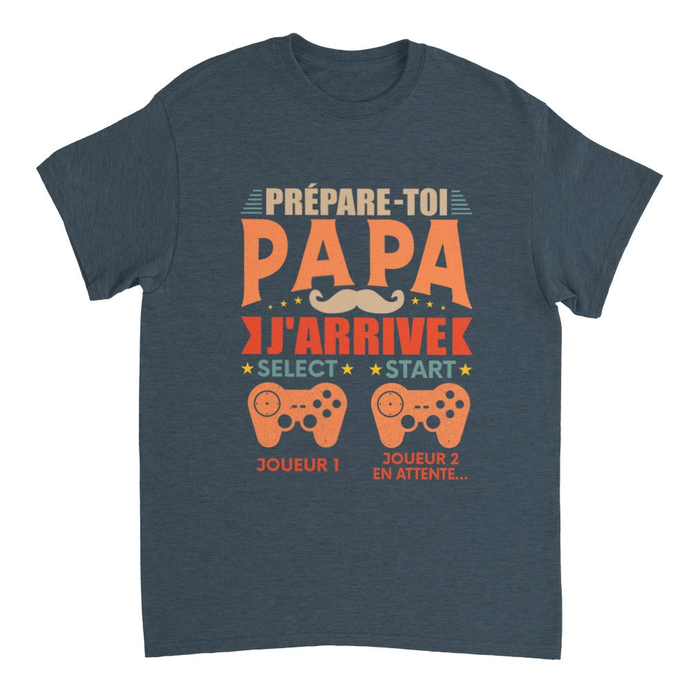 T-shirt papa gamer unisexe épais