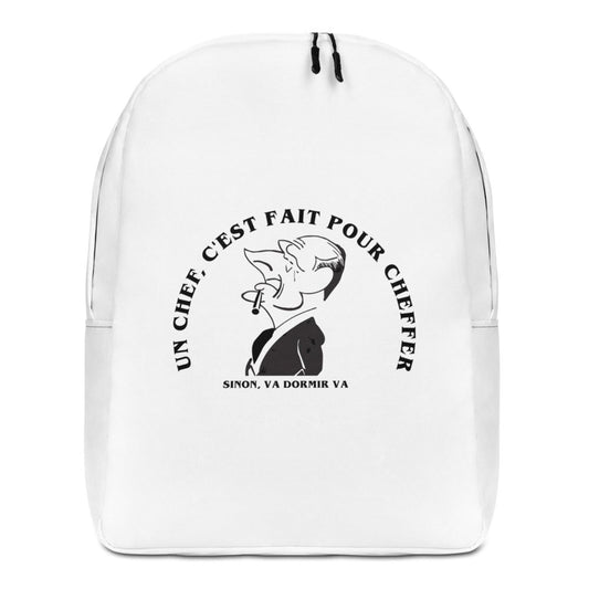 Sac à dos minimaliste Chirac un chef c'est fait pour cheffer