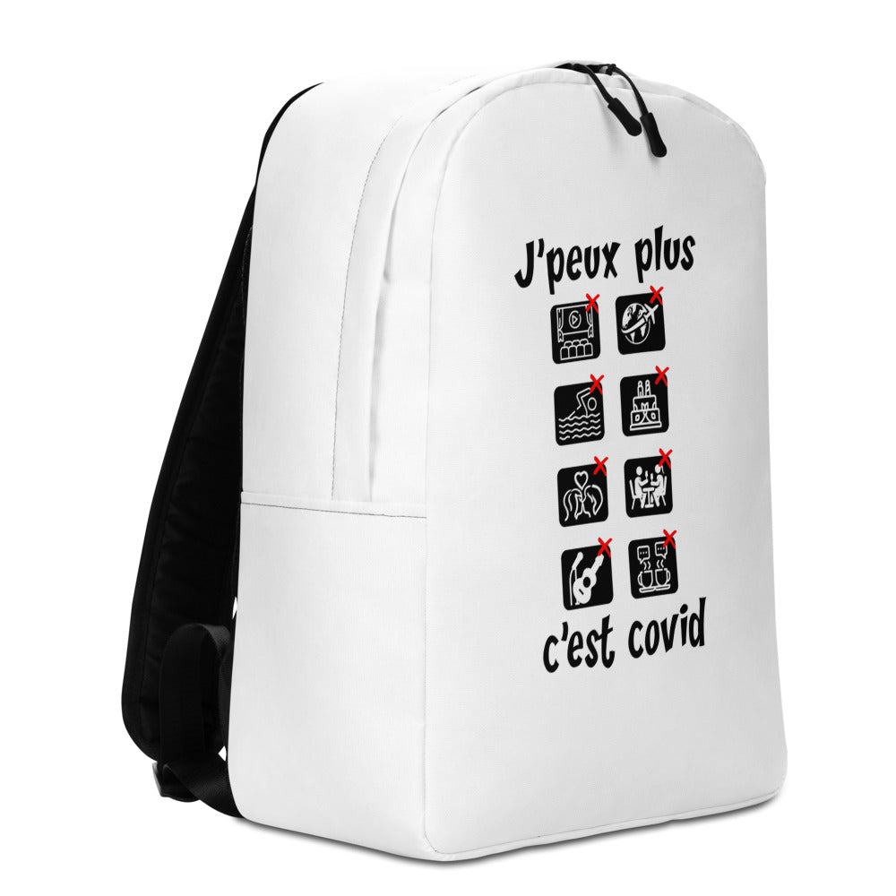 Sac à dos minimaliste "J'peux plus c'est covid "