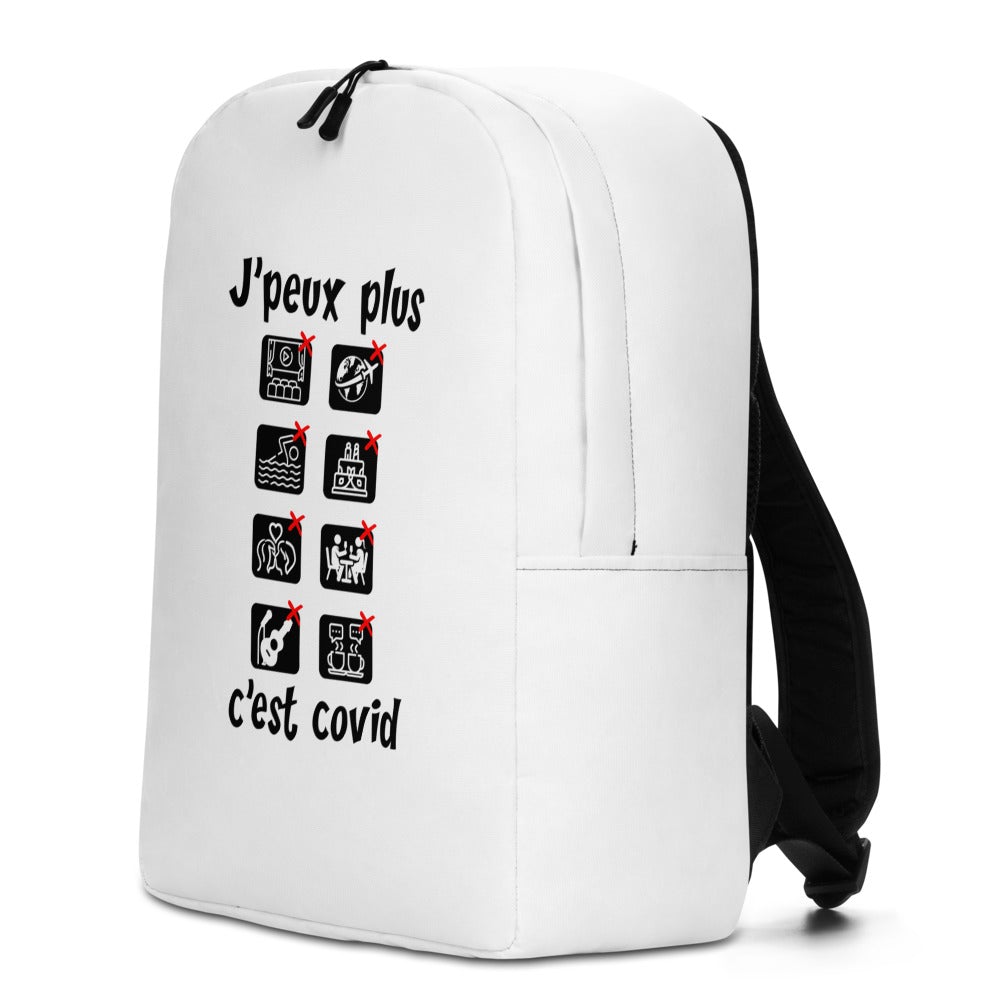 Sac à dos minimaliste "J'peux plus c'est covid "