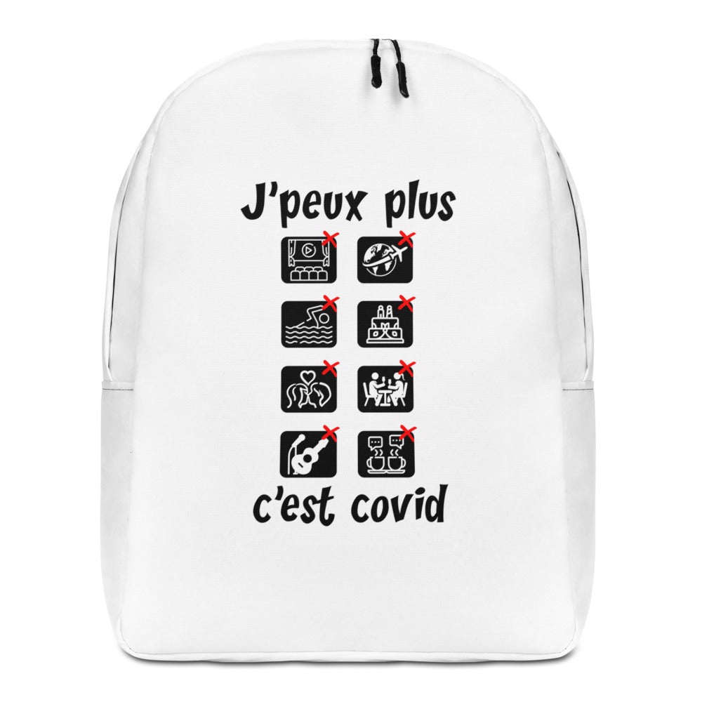 Sac à dos minimaliste "J'peux plus c'est covid "