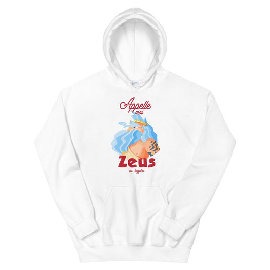 Sweat à capuche appelle moi Zeus ça suffira