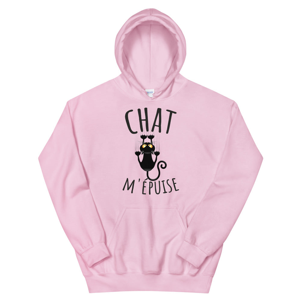 Sweat à capuche chat m'épuise
