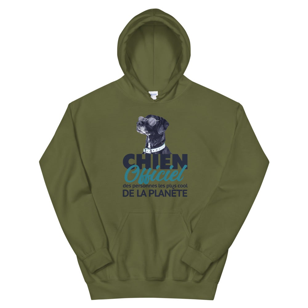 Sweat à capuche Chien Dogue Allemand, "CHIEN OFFICIEL DES PERSONNES LES PLUS COOL DE LA PLANÈTE"
