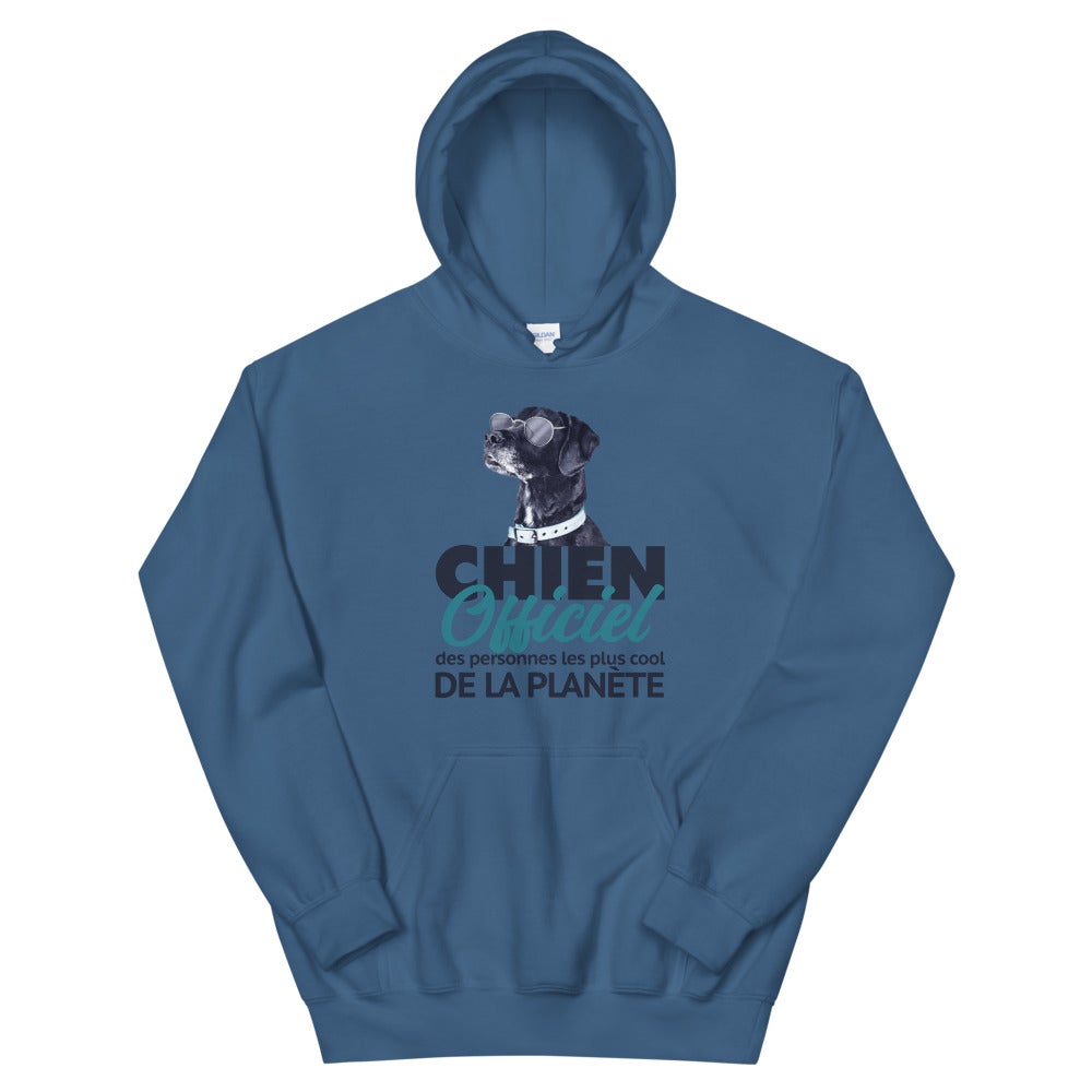 Sweat à capuche Chien Dogue Allemand, "CHIEN OFFICIEL DES PERSONNES LES PLUS COOL DE LA PLANÈTE"