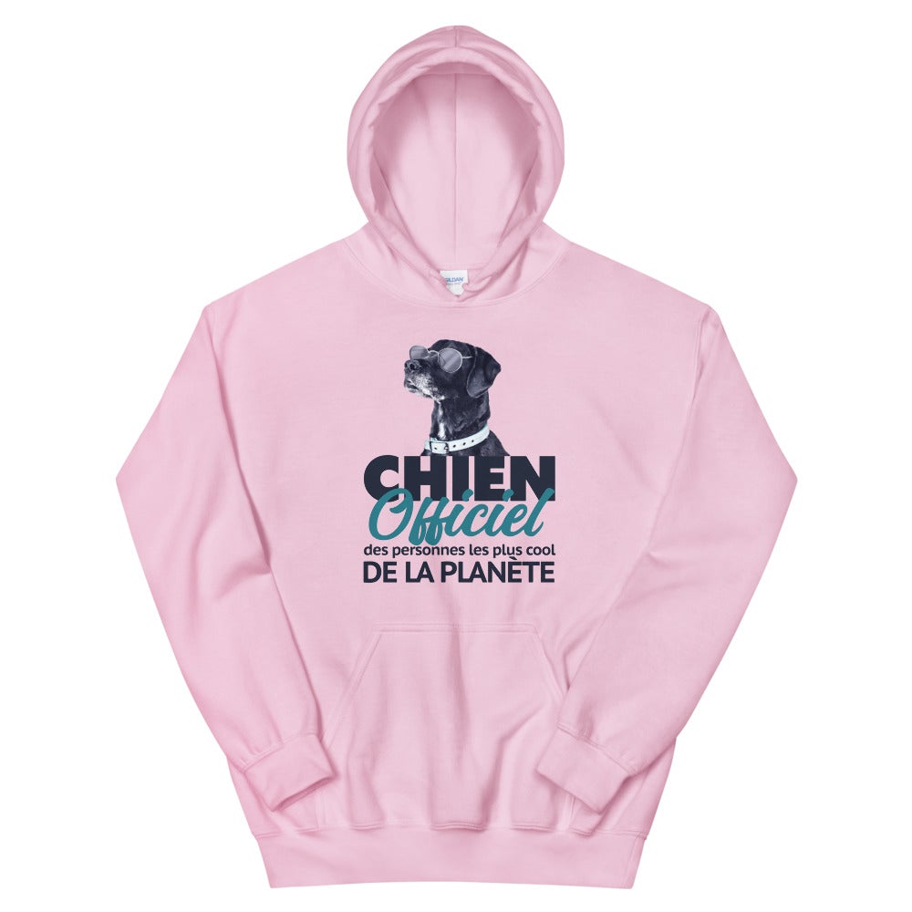 Sweat à capuche Chien Dogue Allemand, "CHIEN OFFICIEL DES PERSONNES LES PLUS COOL DE LA PLANÈTE"