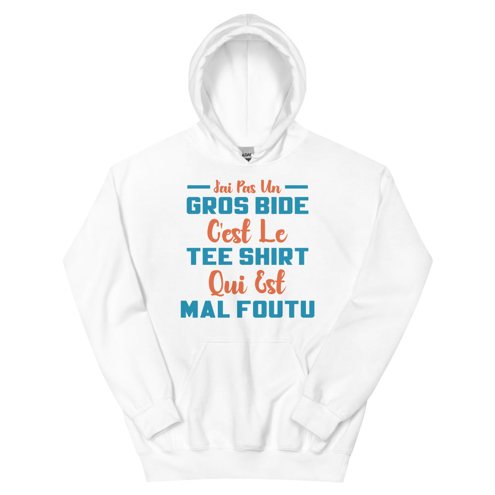 Sweat à capuche gros bide