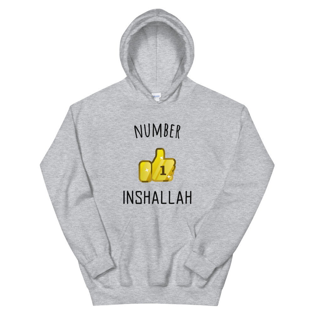 Sweat à capuche INSHALLAH, Number 1 InshAllah