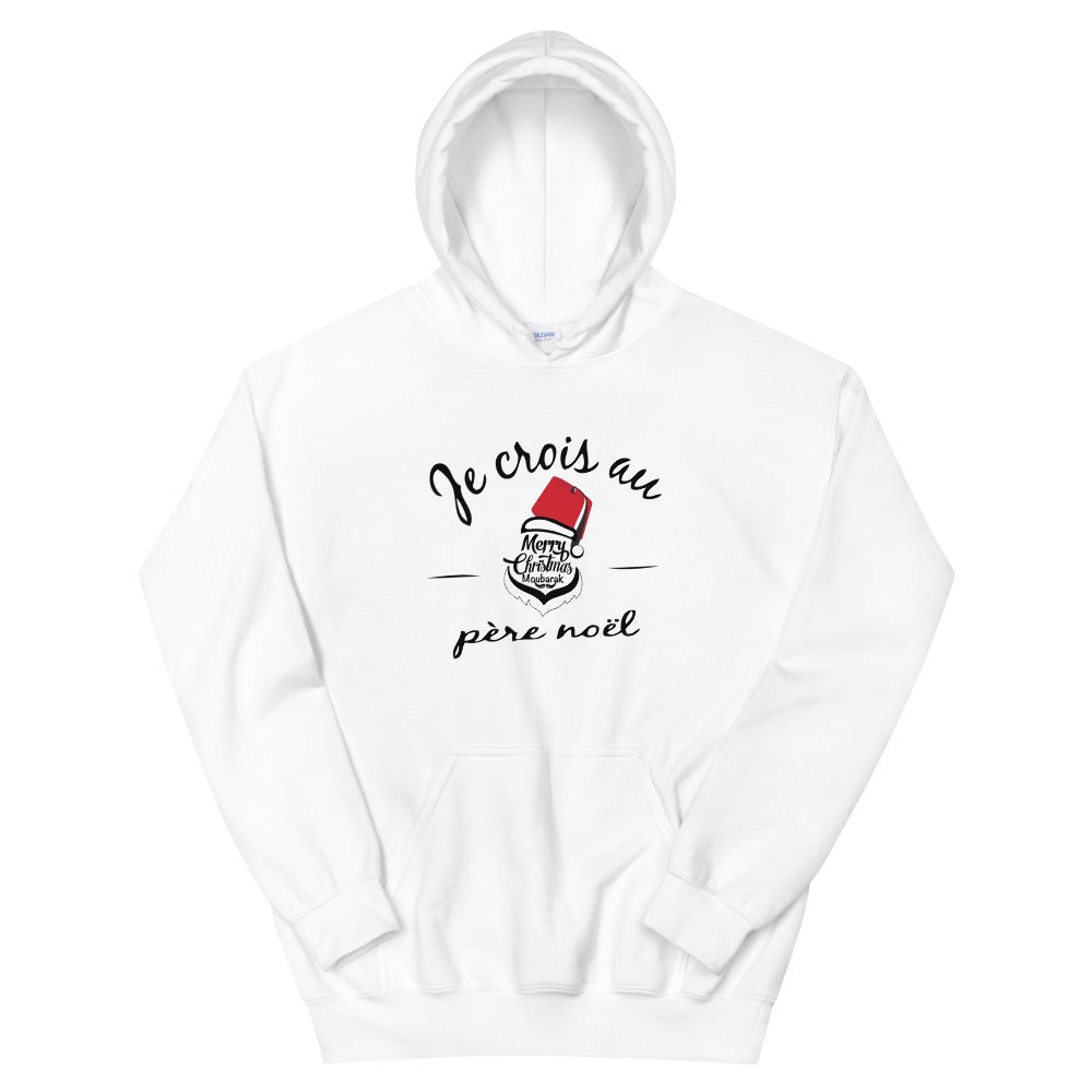Sweat à capuche "Je crois au père Noël"