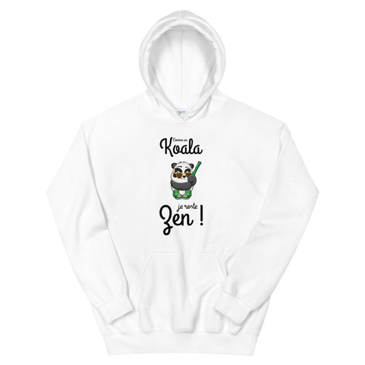 Sweat à capuche Koala "comme un Koala je reste zen !"