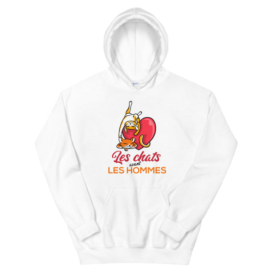 Sweat à capuche Les chats avant les hommes