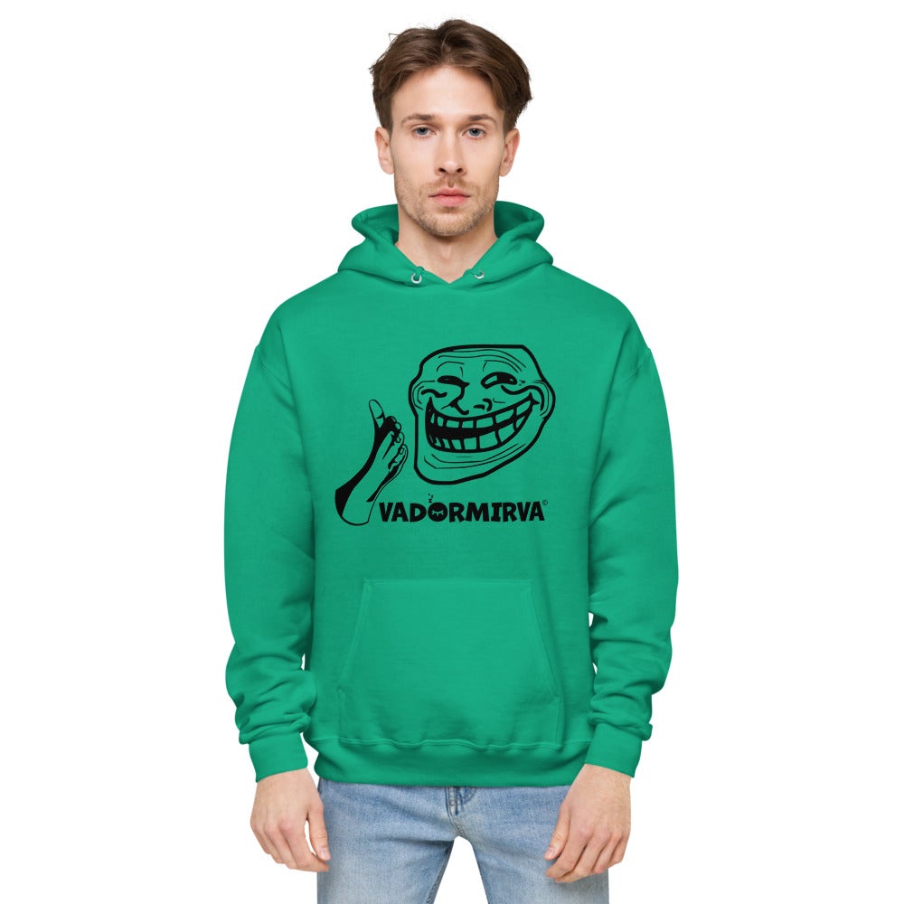 Sweat à capuche polaire unisexe Trollface vadormirva