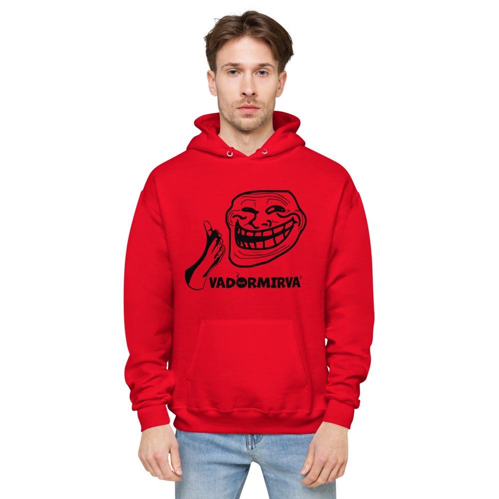 Sweat à capuche polaire unisexe Trollface vadormirva