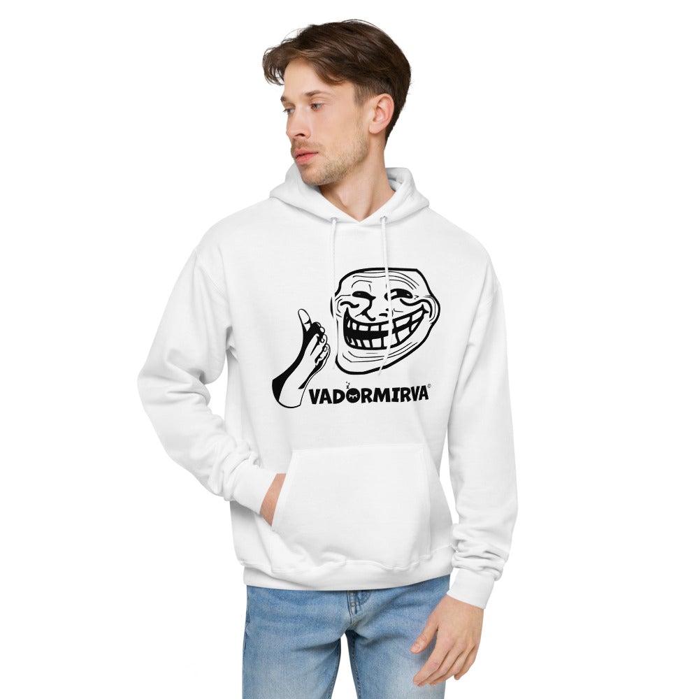 Sweat à capuche polaire unisexe Trollface vadormirva