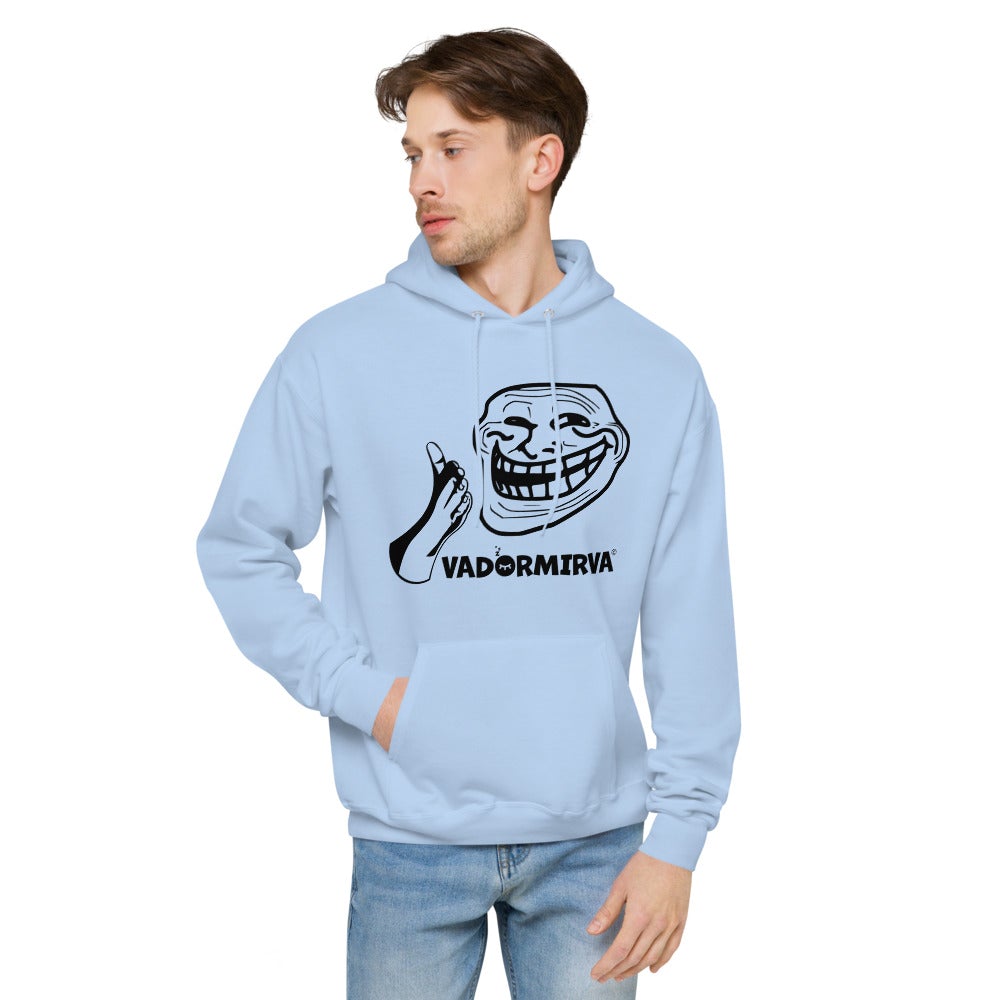 Sweat à capuche polaire unisexe Trollface vadormirva