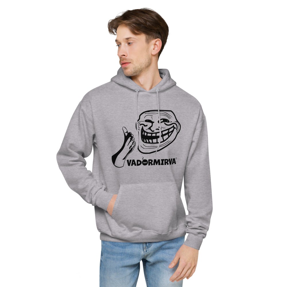 Sweat à capuche polaire unisexe Trollface vadormirva