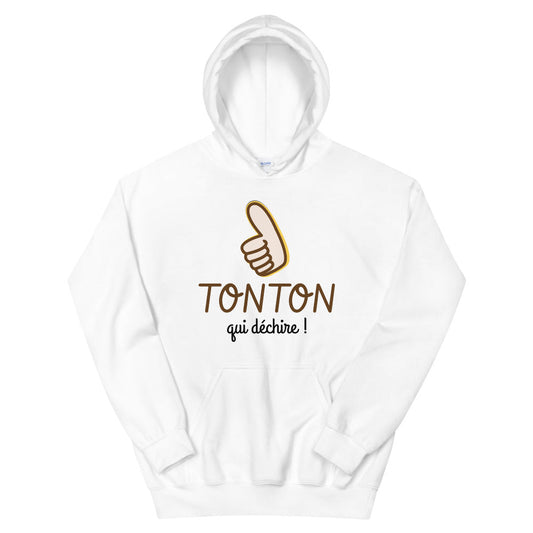 Sweat à capuche Tonton qui déchire