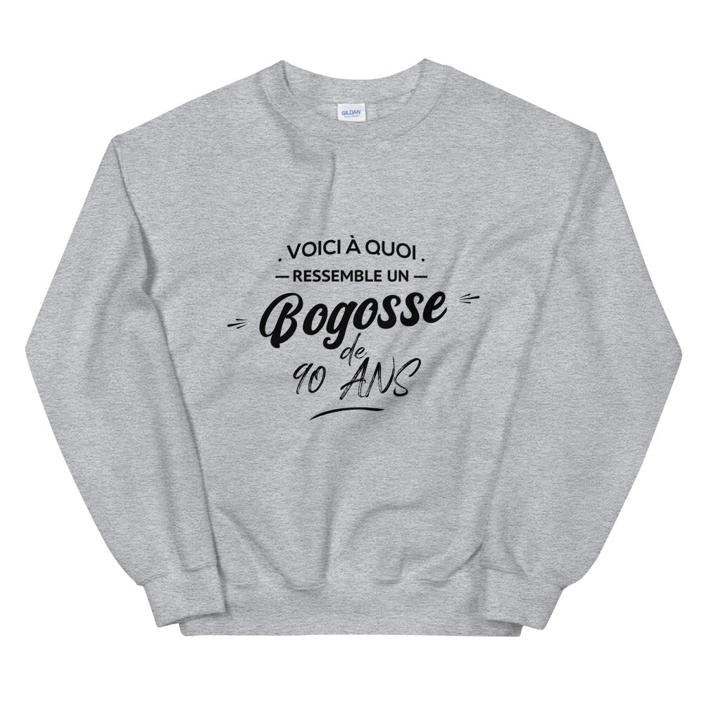 Sweat anniversaire 90 ans bogosse 90 ans cadeau humour Unisexe à Col Rond