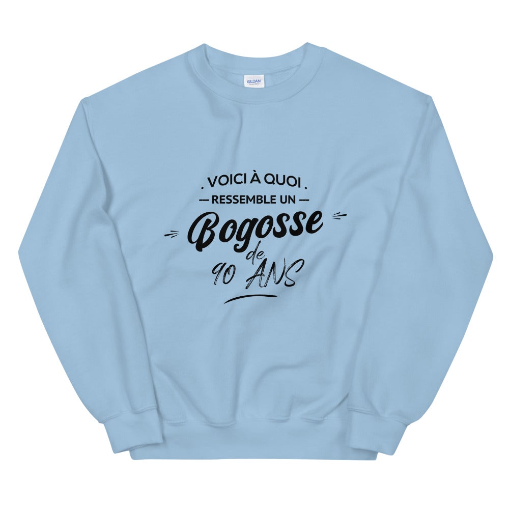 Sweat anniversaire 90 ans bogosse 90 ans cadeau humour Unisexe à Col Rond