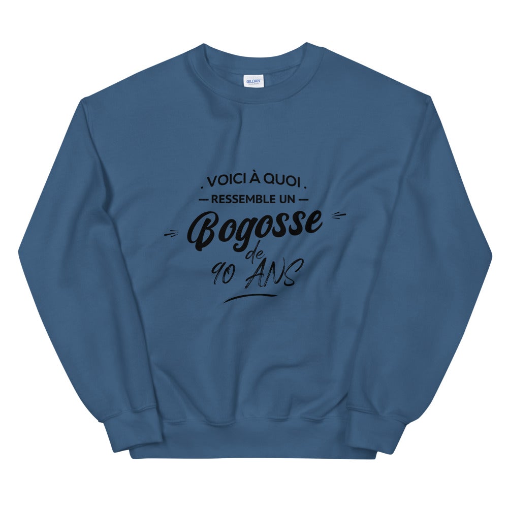 Sweat anniversaire 90 ans bogosse 90 ans cadeau humour Unisexe à Col Rond