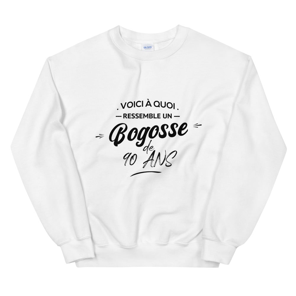 Sweat anniversaire 90 ans bogosse 90 ans cadeau humour Unisexe à Col Rond